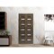 Sartodoors Sliding Closet Bi-fold Doors 64 x 80in, Quadro 4445 Cognac Oak W/ Frosted Glass, Sturdy Tracks QUADRO4445BF-AKA-64 - alternate 3